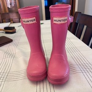 Pink toddler Hunter boots- size 8